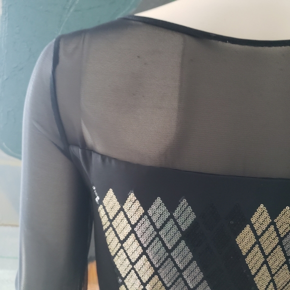 Joseph Ribkoff | Mesh and Sequin Geometric Dress - Picture 7 of 10